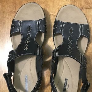 Clarks Sandals Black Womens